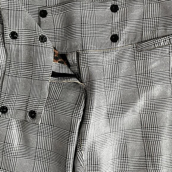 Dolce & Gabbana Houndstooth Prince of Wales Check Leather Suit Blazer & Pants - Picture 9 of 13